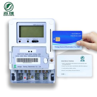 calidad  Blue RS485 Smart Prepaid Energy Meter Local Control Single Phase Prepaid Energy Meter fábrica