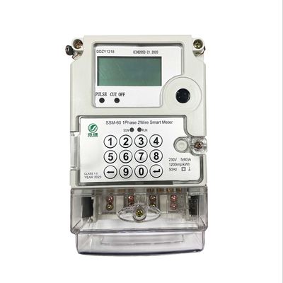 calidad  White Electricity Electric Token Meter 50HZ Keypad Energy Meter Single Phase  Two Wire fábrica